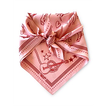 The DH x Kaylee Bell Cowboy Up Pink  Silk Petite Scarf