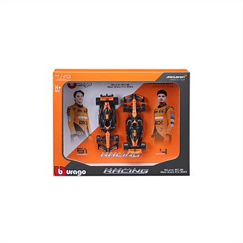 1:43 2 Pack Mclaren Racing Mcl 38 2024 #4 Norris & #81 Piastri