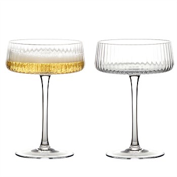 Empire Clear Champagne Saucers (X2)