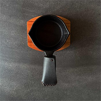 The Snug Junior by Ironclad Co. Premium Leather Handle Cover for our 10cm Pan