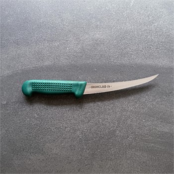 The Boning Ghost Knife by Ironclad Co. Salvaged Ghost Net 15cm Boning Knife