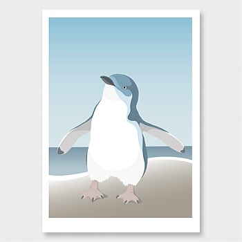 Blue Penguin Print