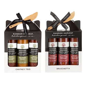 Chutney Trio Gift Pack & Bruschetta - Triple Carry Case Bundle