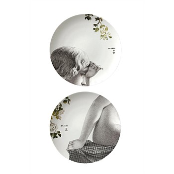 Big Porcelain Plates set of 2 - Eté