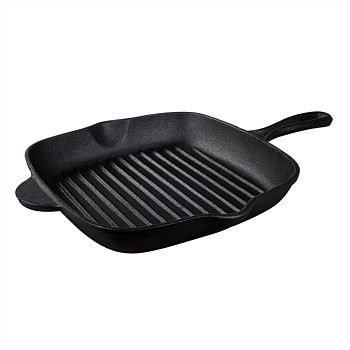 Tramontina Pre-Seasoned Cast Iron Square Griddle Pan (26cm,2.2L)