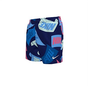 Tossed Flags Big Kids' 4" Volley Shorts