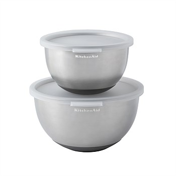 Stainless Steel Nesting Mixing Bowl Set of 2