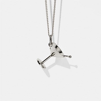 Martini Charm Necklace Set