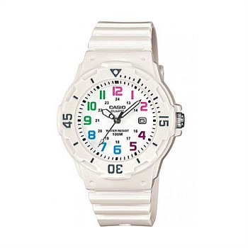 Kids 100 Metre Water Resistant White Analogue Watch