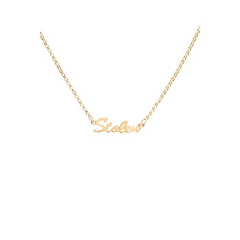 Stolen Script Necklace