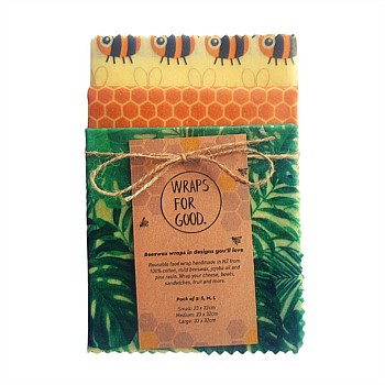 Beeswax Reusable Food Wraps 3 Pack - Lucky Dip